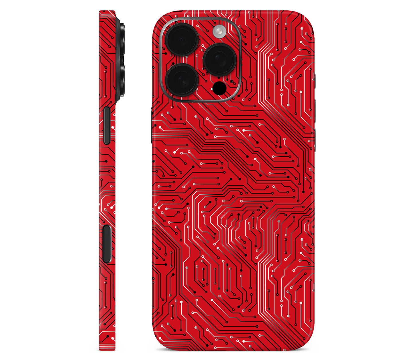 iPhone 16 Pro skin, REDLINE, full wrap without logo cutout