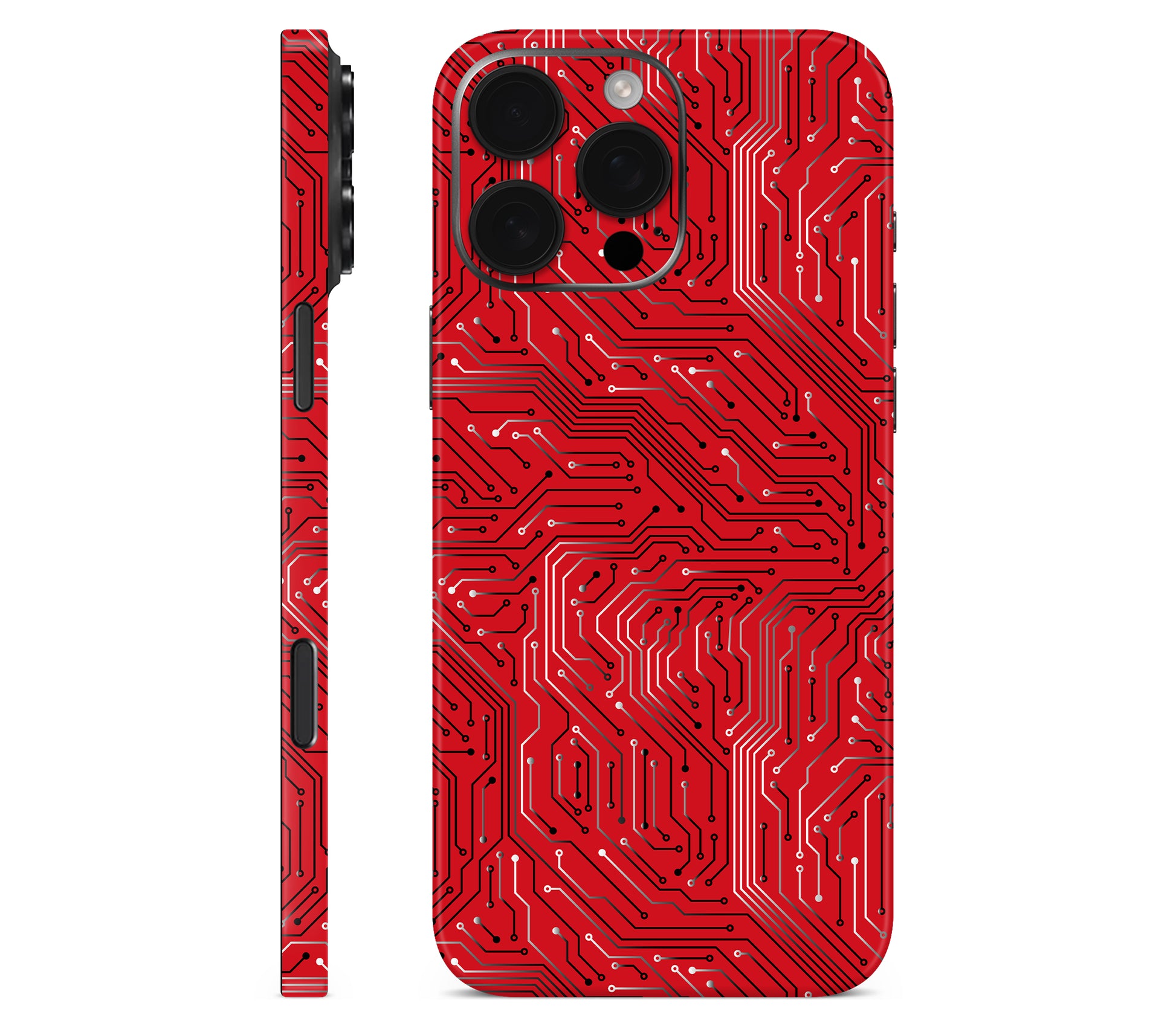 iPhone 16 Pro skin, REDLINE, full wrap without logo cutout