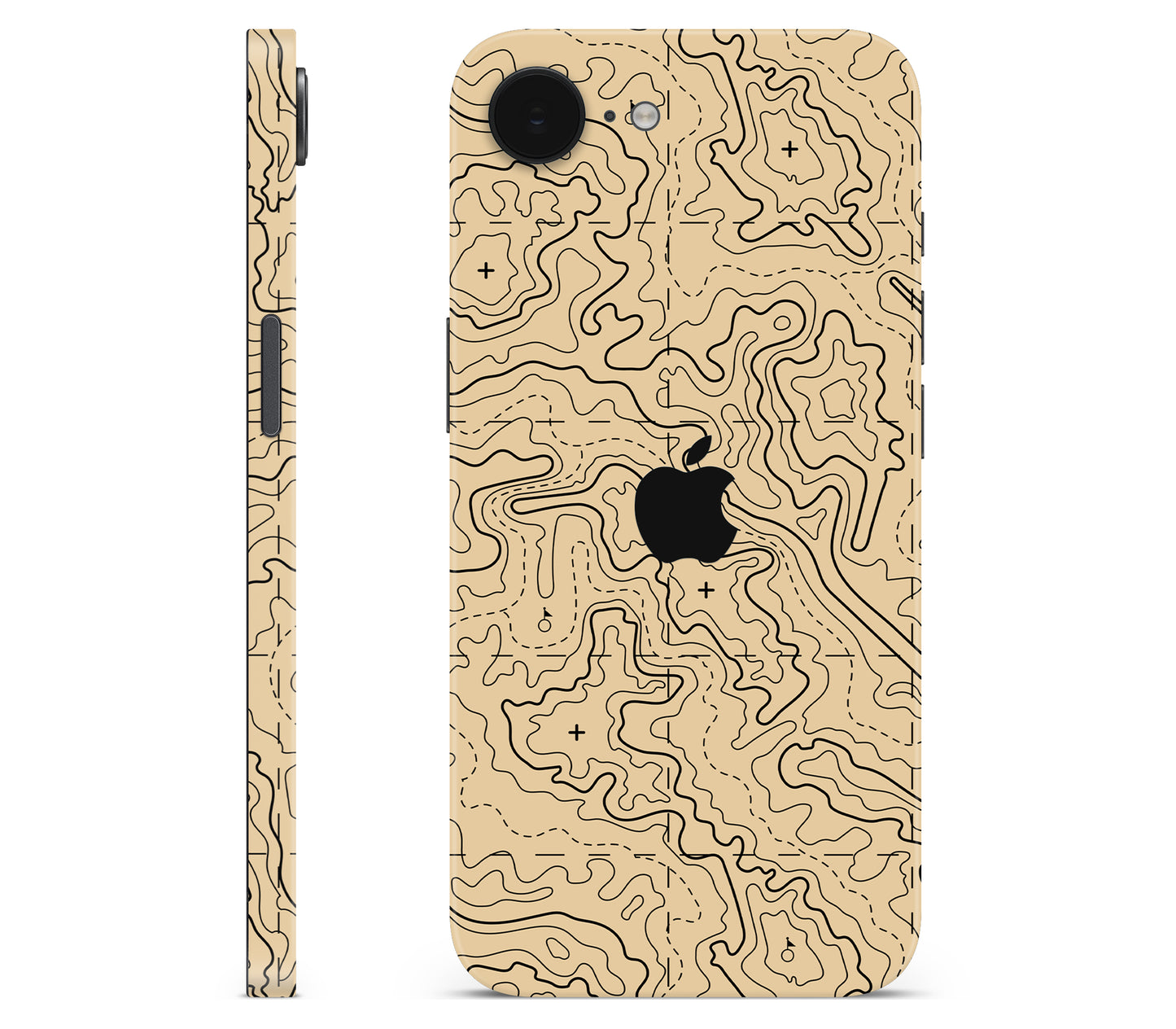 iPhone 16e skin, Lockdown (Sandline), full wrap with logo cutout