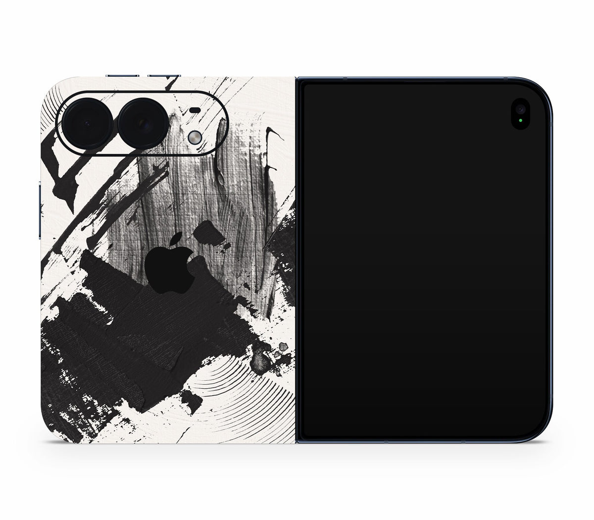 iPhone Duo skin, Black Noir, full wrap with logo cutout