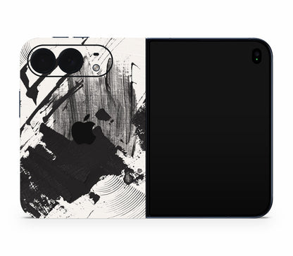 iPhone Duo skin, Black Noir, full wrap with logo cutout