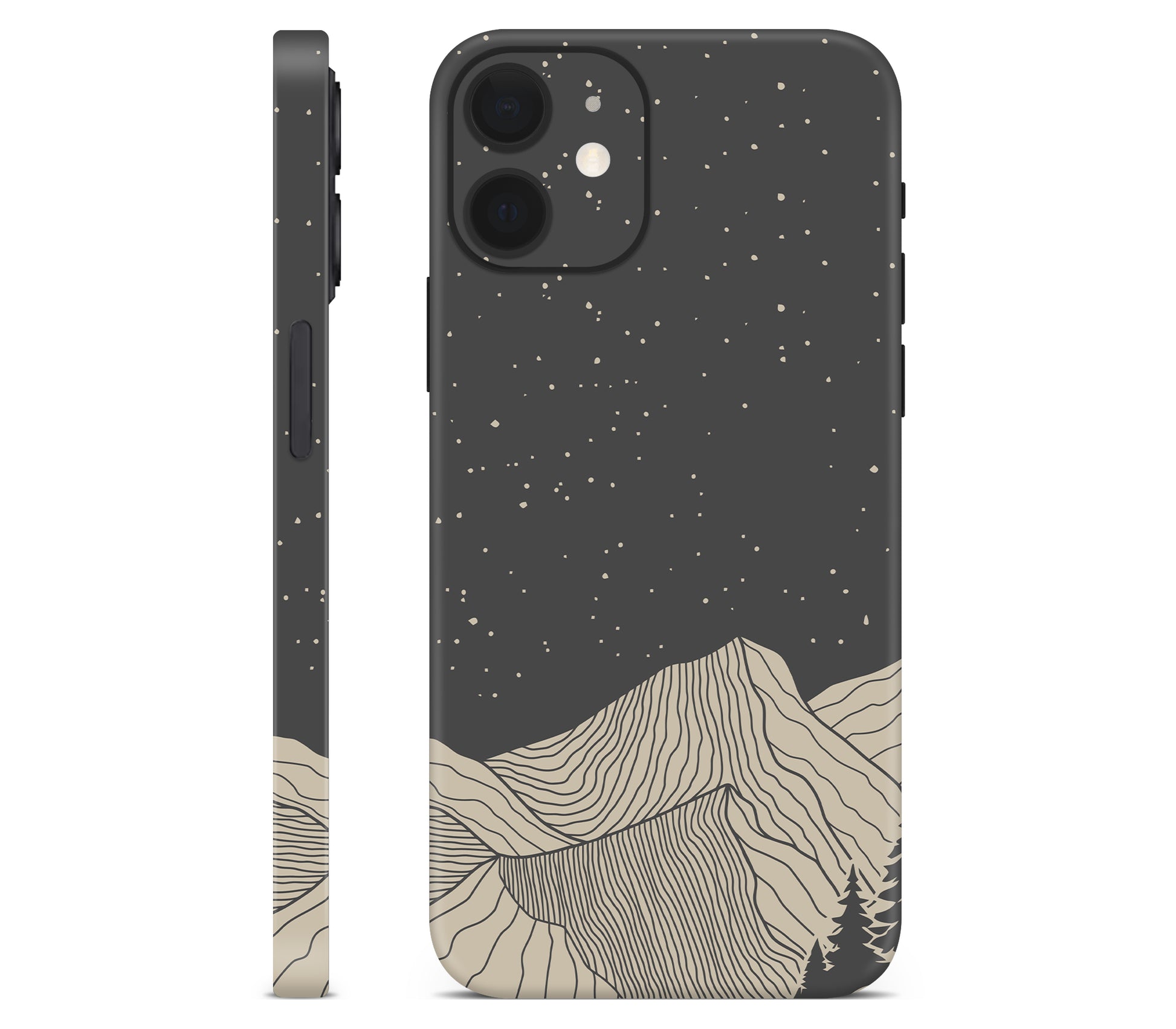 iPhone 12 Mini skin, Nightline, full wrap without logo cutout