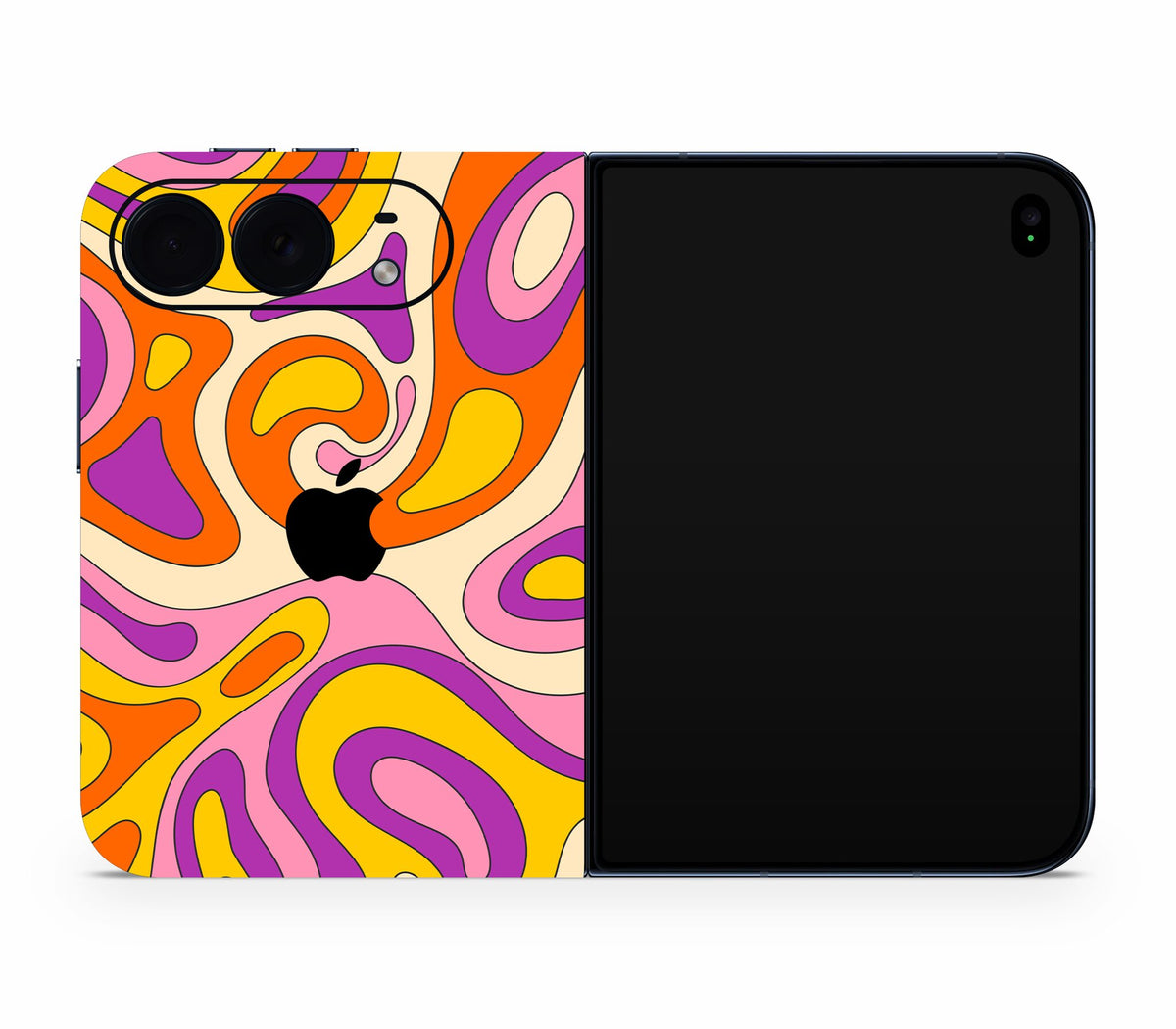iPhone Duo skin, Psycho Vortex, full wrap with logo cutout