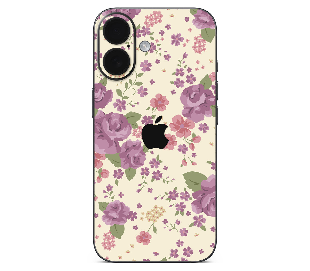 iPhone 16 skin, Lilac, back skin with logo cutout