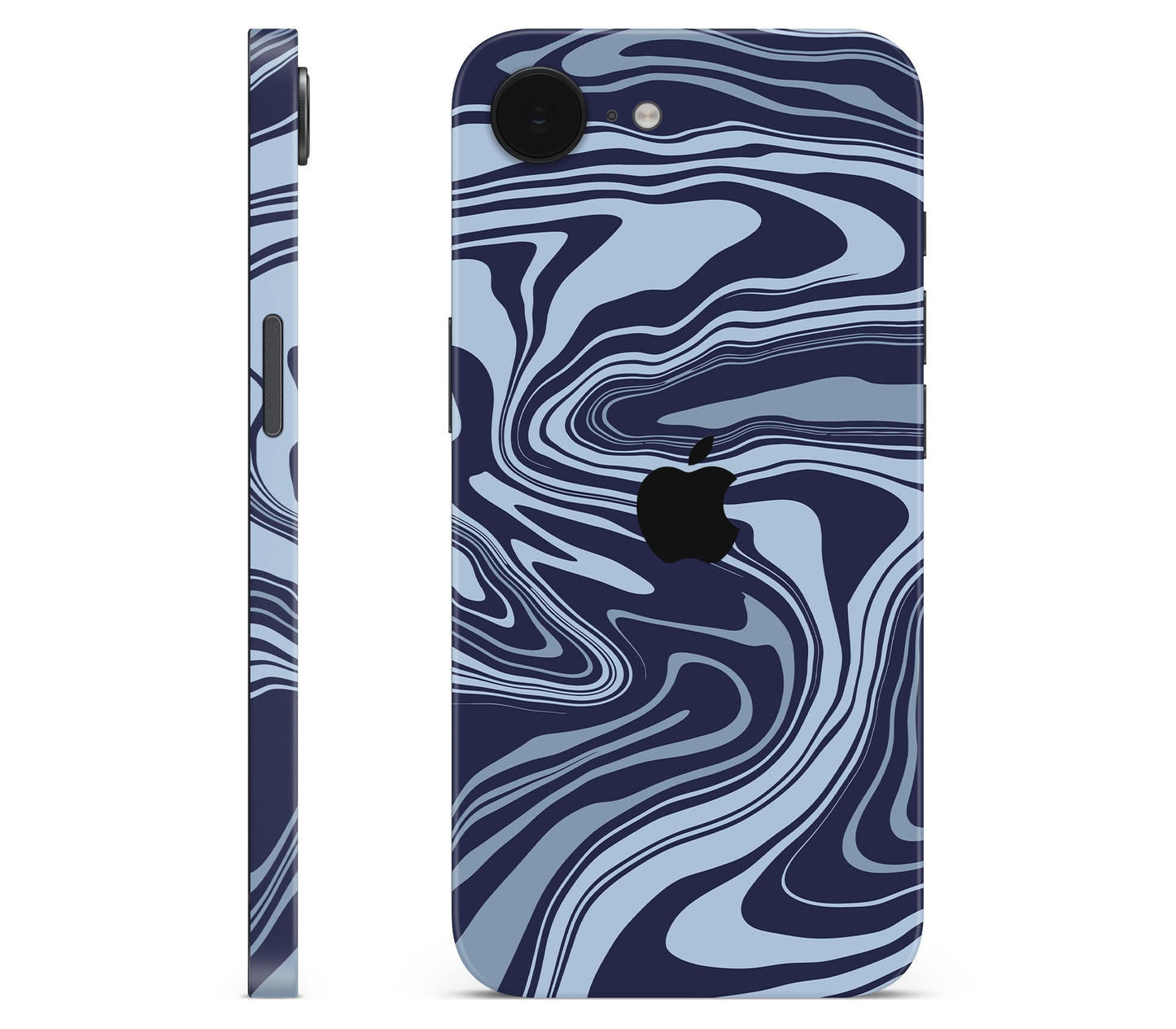iPhone 16e skin, Vertigo (Blur), full wrap with logo cutout