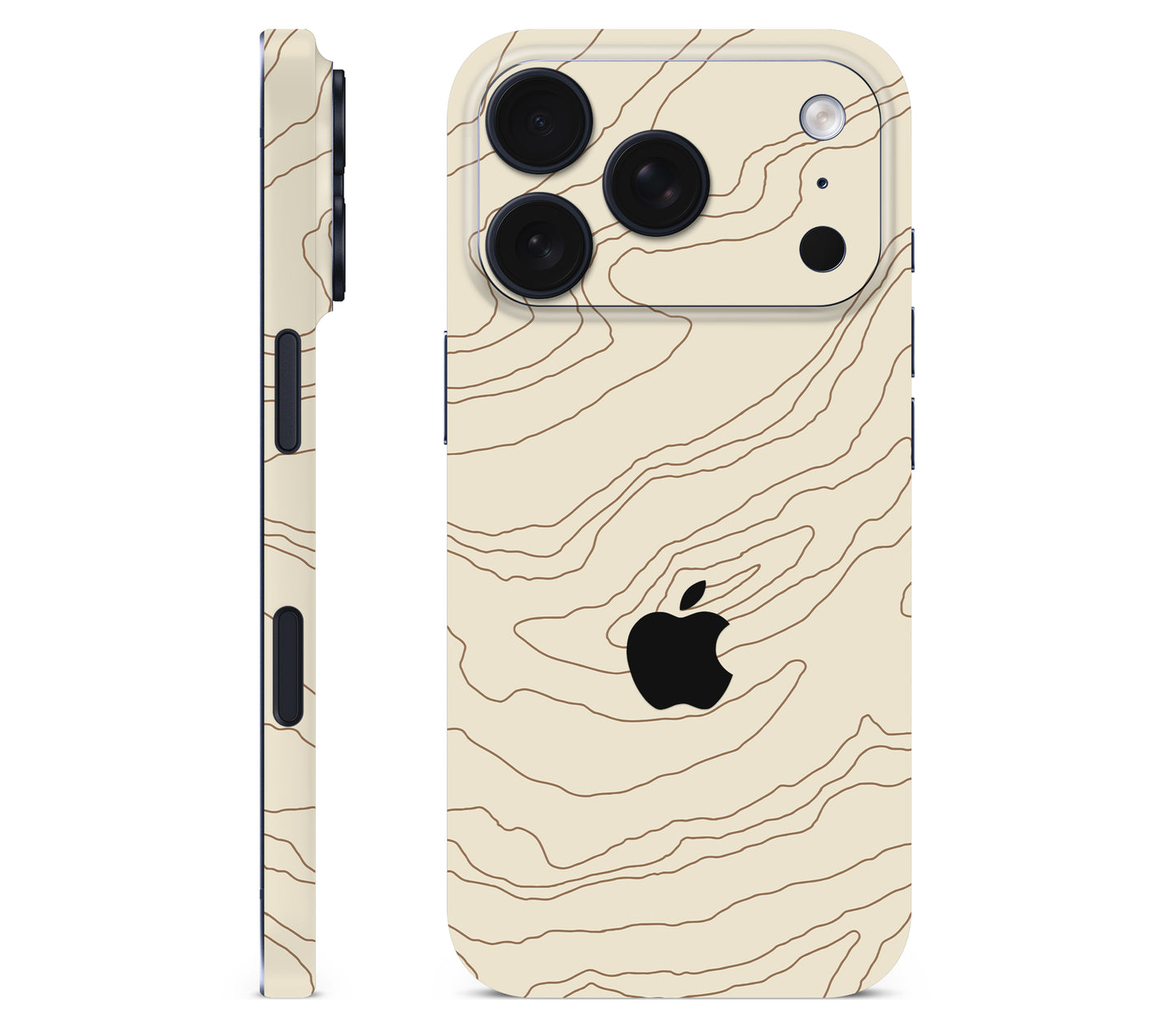 iPhone 17 Pro skin, Dune, full wrap with logo cutout