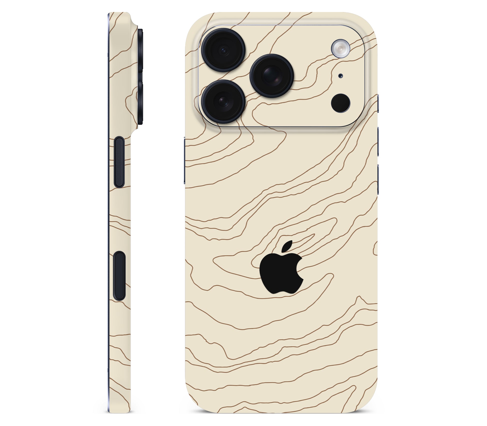 iPhone 17 Pro skin, Dune, full wrap with logo cutout