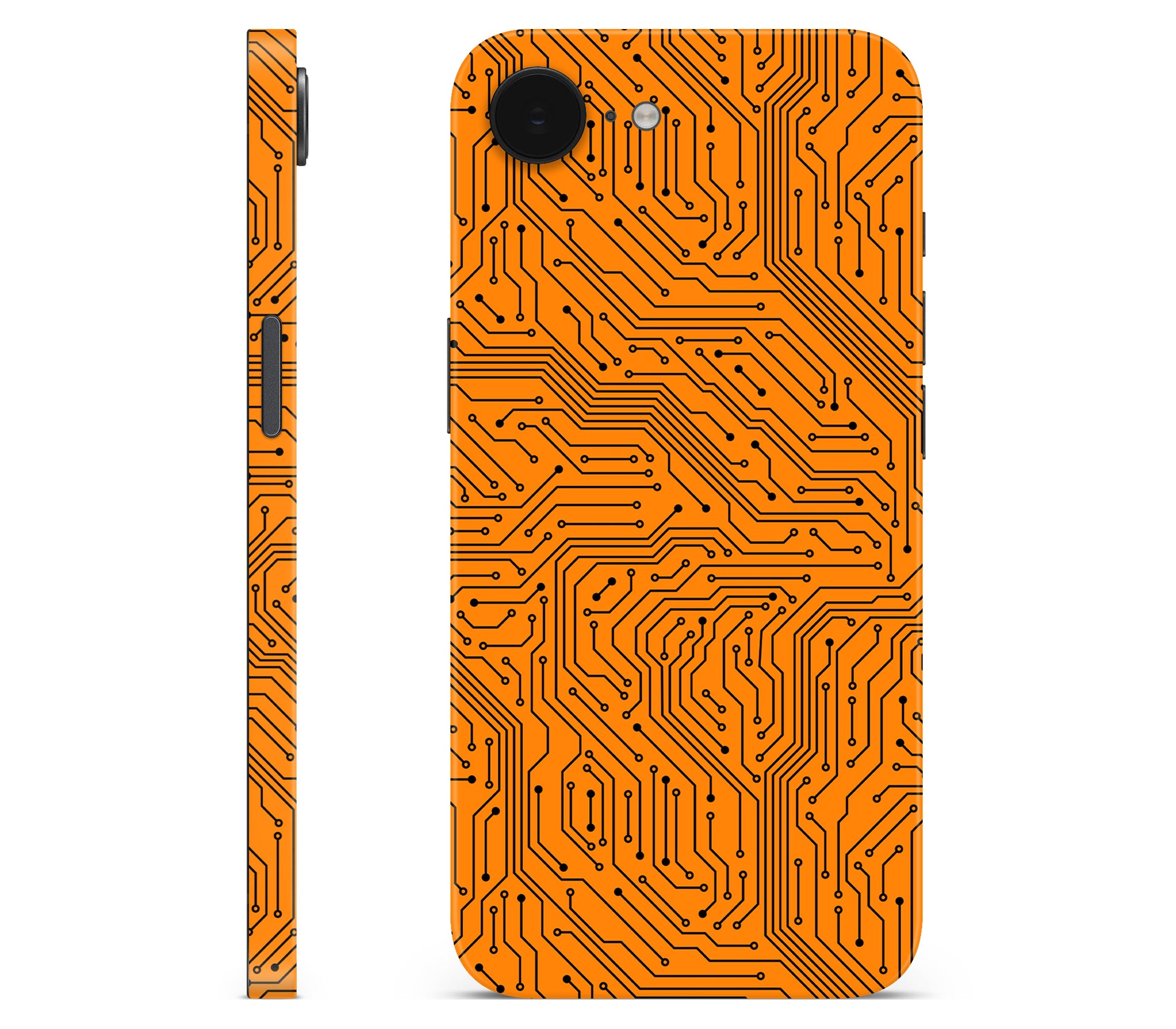 iPhone 17e skin, Pulse Grid, full wrap without logo cutout