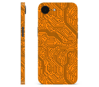 iPhone 17e skin, Pulse Grid, full wrap without logo cutout