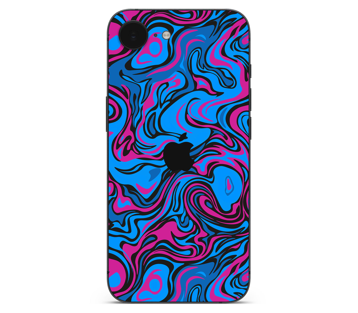 iPhone 16e skin, Brain Drain, back skin with logo cutout