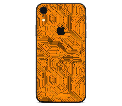iPhone XR skin, Pulse Grid, back skin with logo cutout
