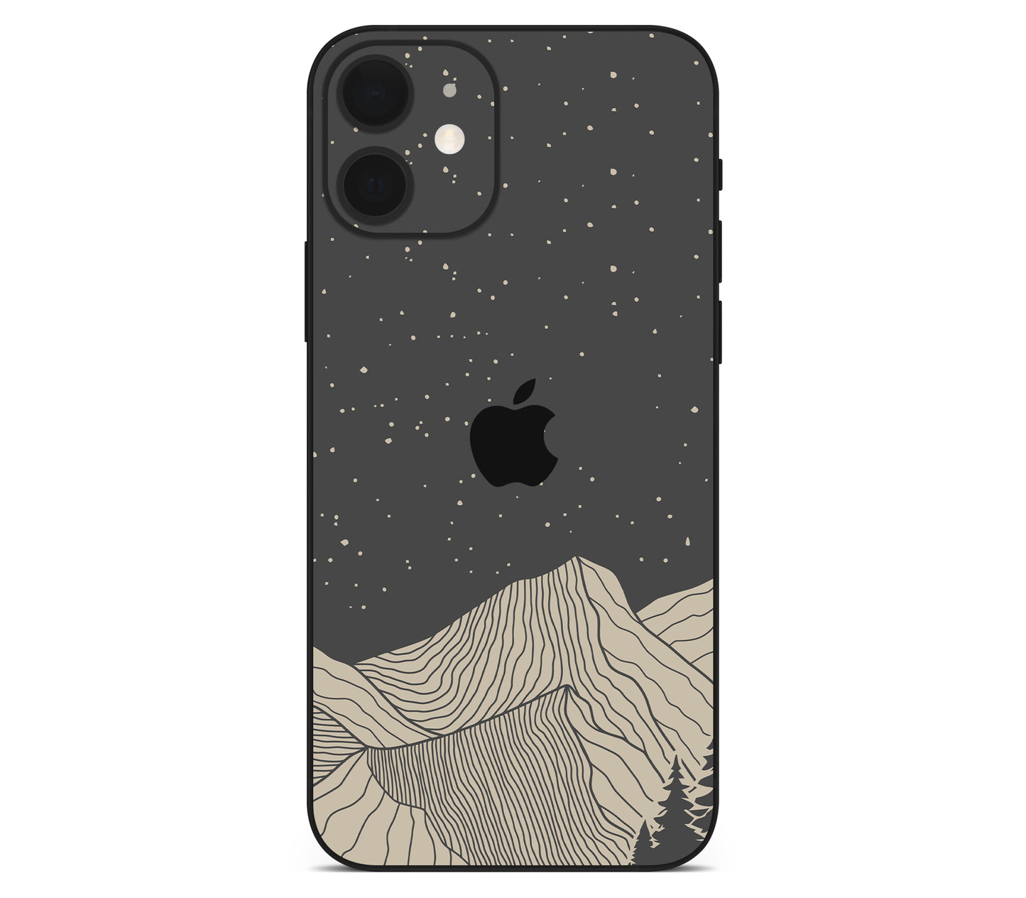 iPhone 12 Mini skin, Nightline, back skin with logo cutout