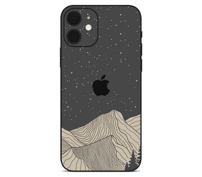 iPhone 12 Mini skin, Nightline, back skin with logo cutout