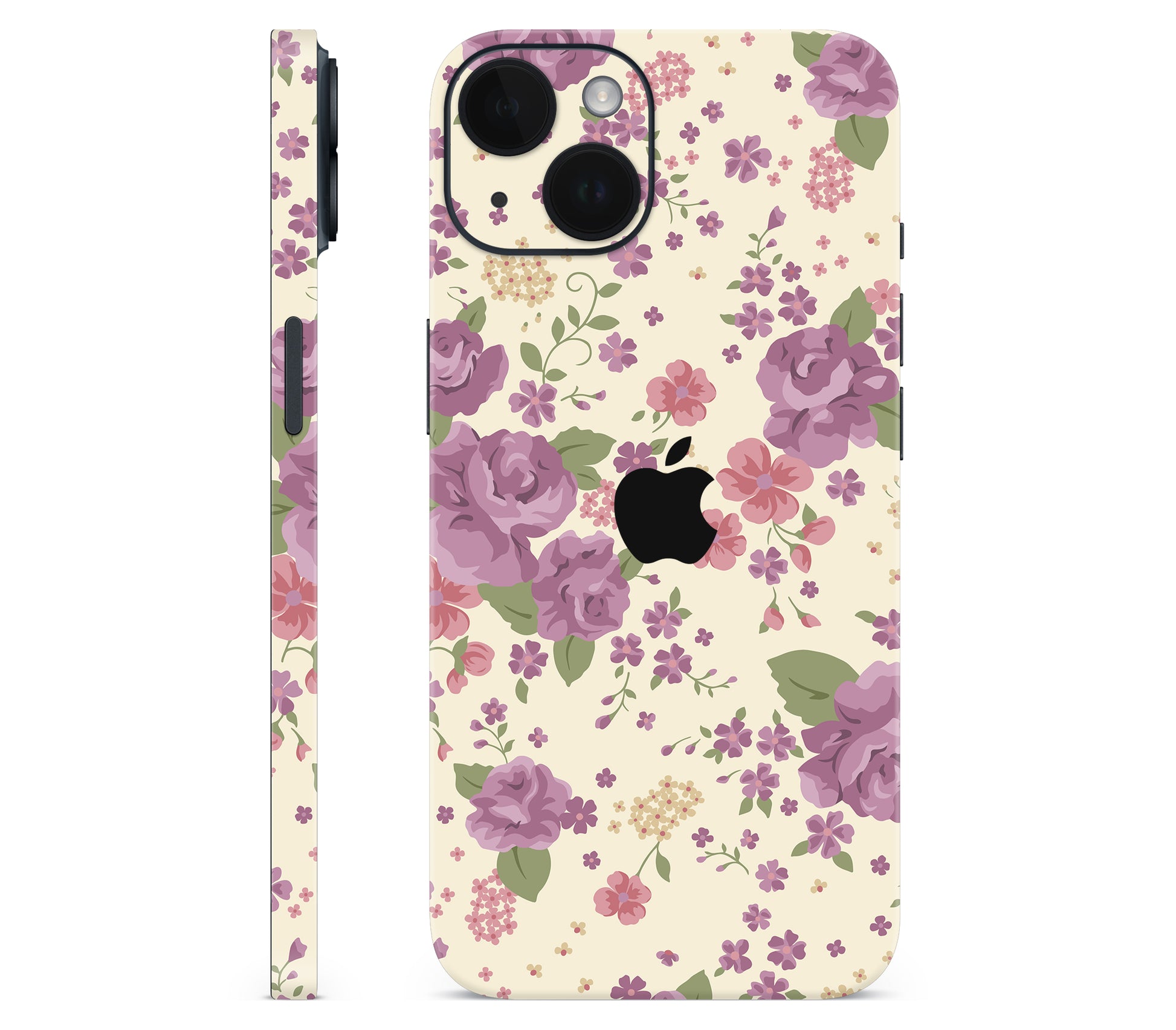 iPhone 14 Plus skin, Lilac, full wrap with logo cutout