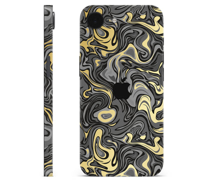 iPhone 16e skin, Damnation, full wrap with logo cutout