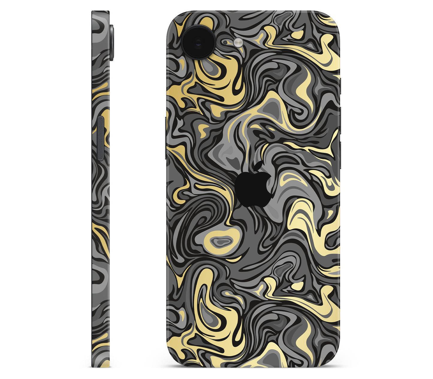 iPhone 17e skin, Damnation, full wrap with logo cutout