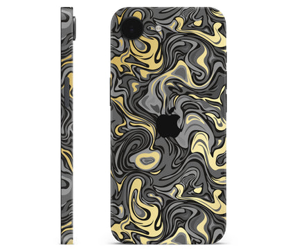 iPhone 17e skin, Damnation, full wrap with logo cutout