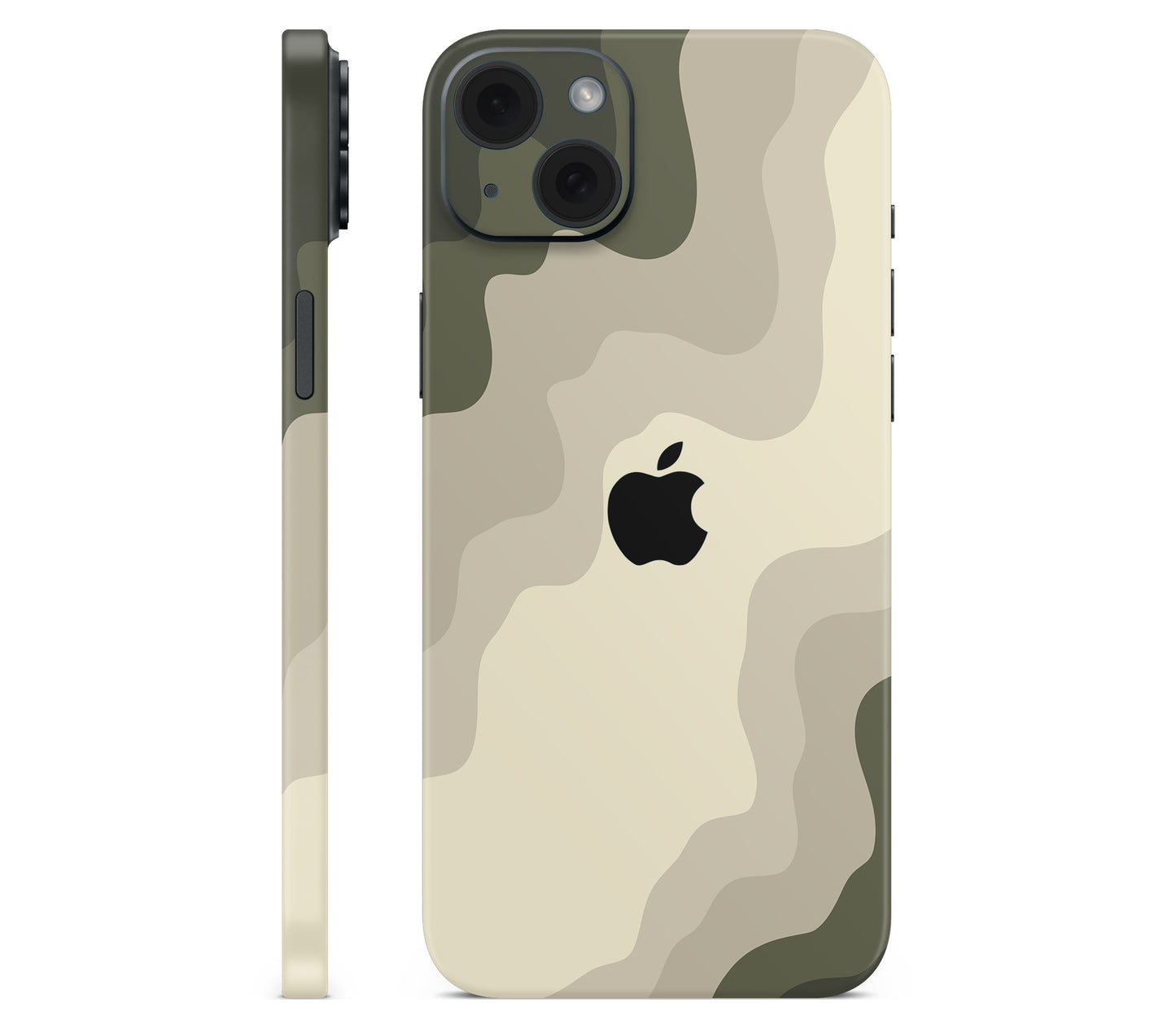 iPhone 15 Plus skin, Drift (Mirage), full wrap with logo cutout