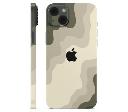 iPhone 15 skin, Drift (Mirage), full wrap with logo cutout