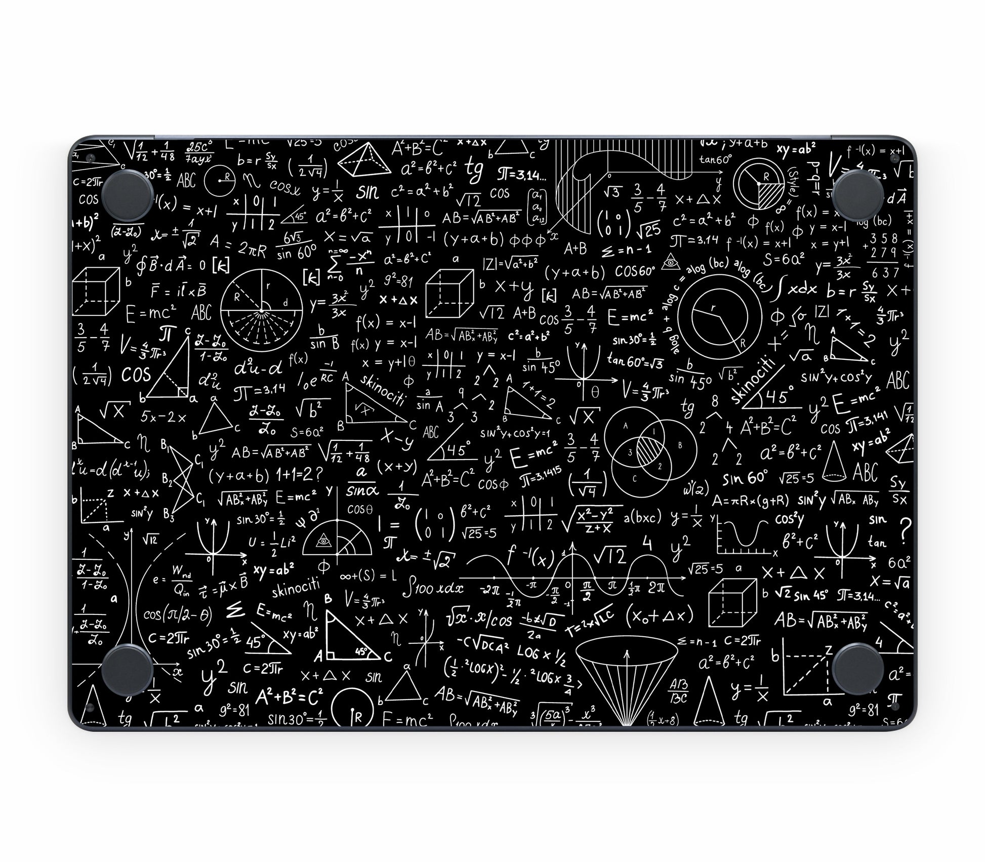 MacBook Air 15" (2025, M4) skin, Math Madness, bottom skin