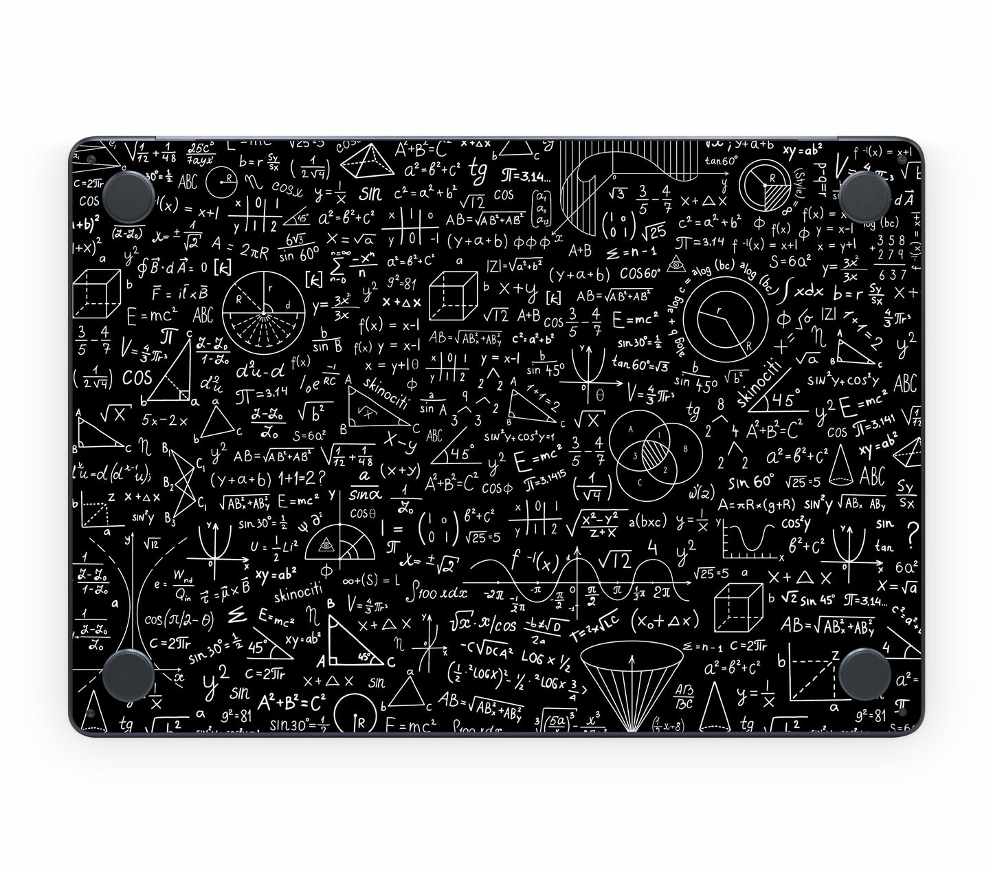 MacBook Air 13" (2025, M4) skin, Math Madness, bottom skin