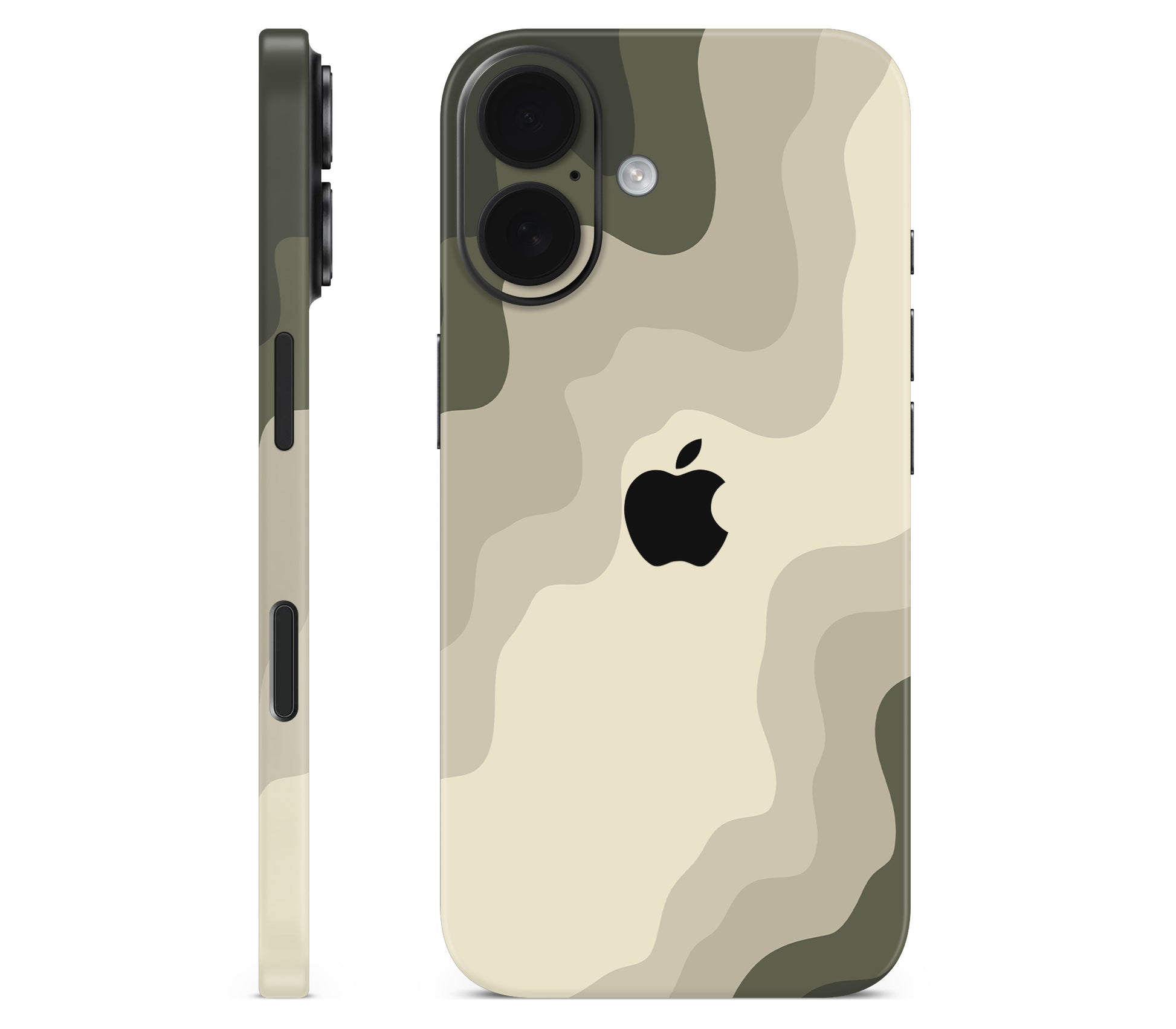 iPhone 16 skin, Drift (Mirage), full wrap with logo cutout