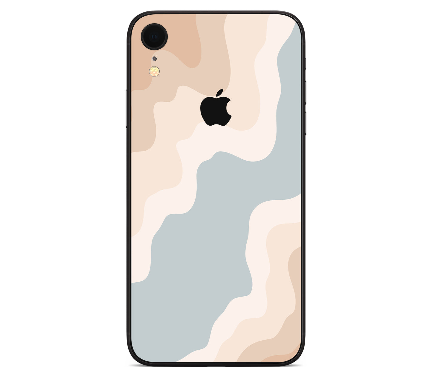 iPhone XR skin, Drift (Haze), back skin with logo cutout