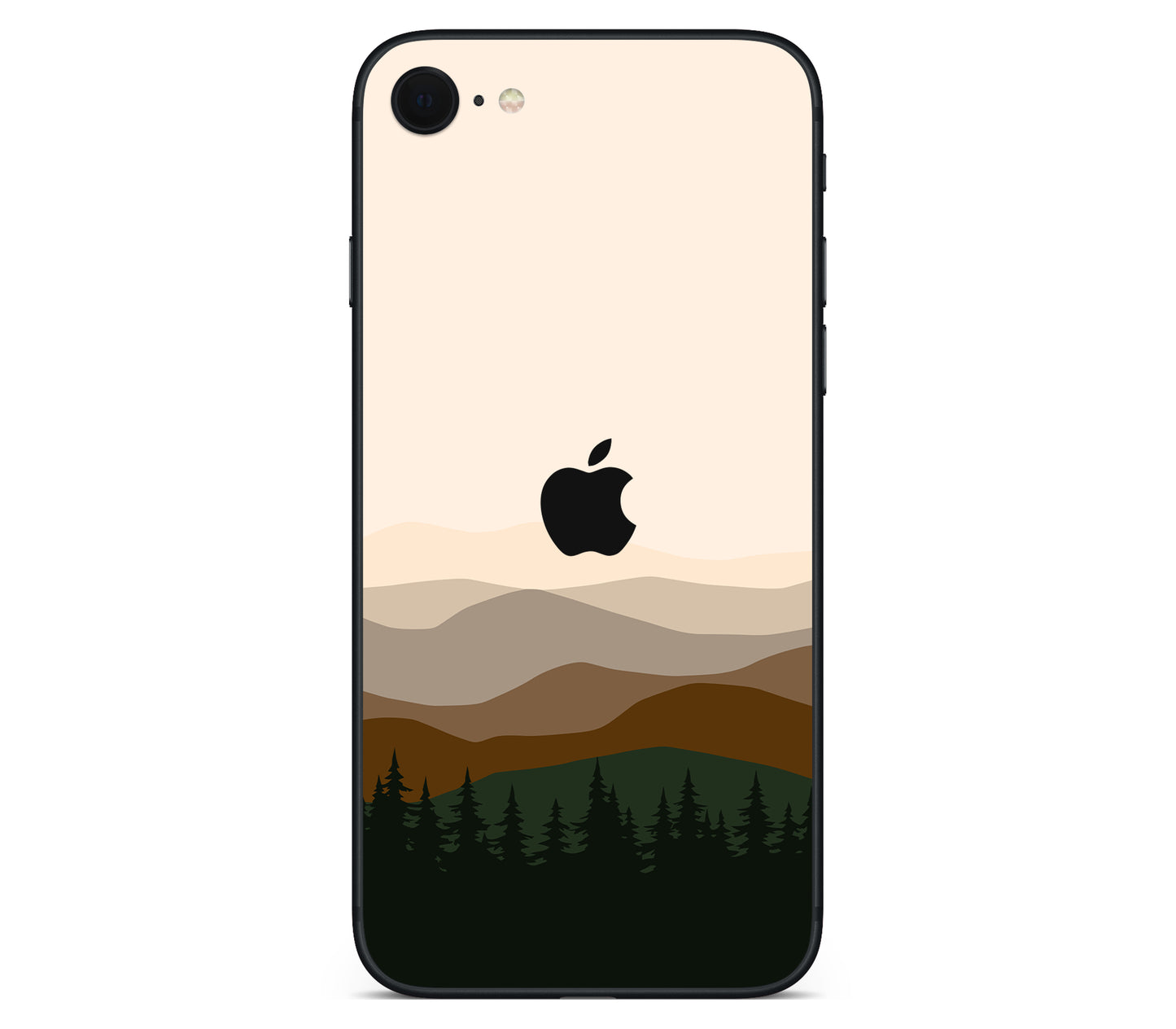 iPhone SE 2022 Gen3 skin, Sierra Dusk, back skin with logo cutout