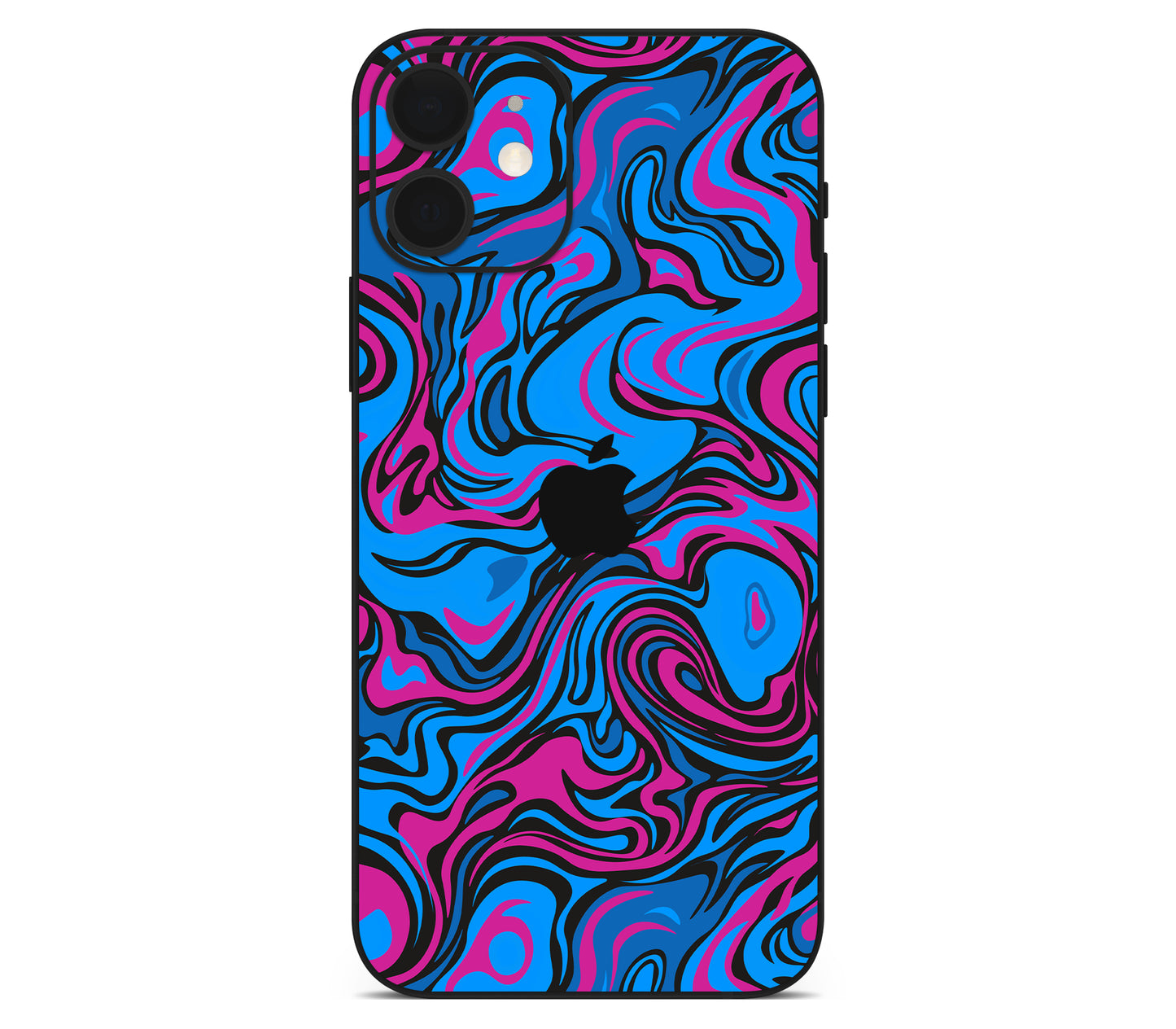 iPhone 12 skin, Brain Drain, back skin with logo cutout