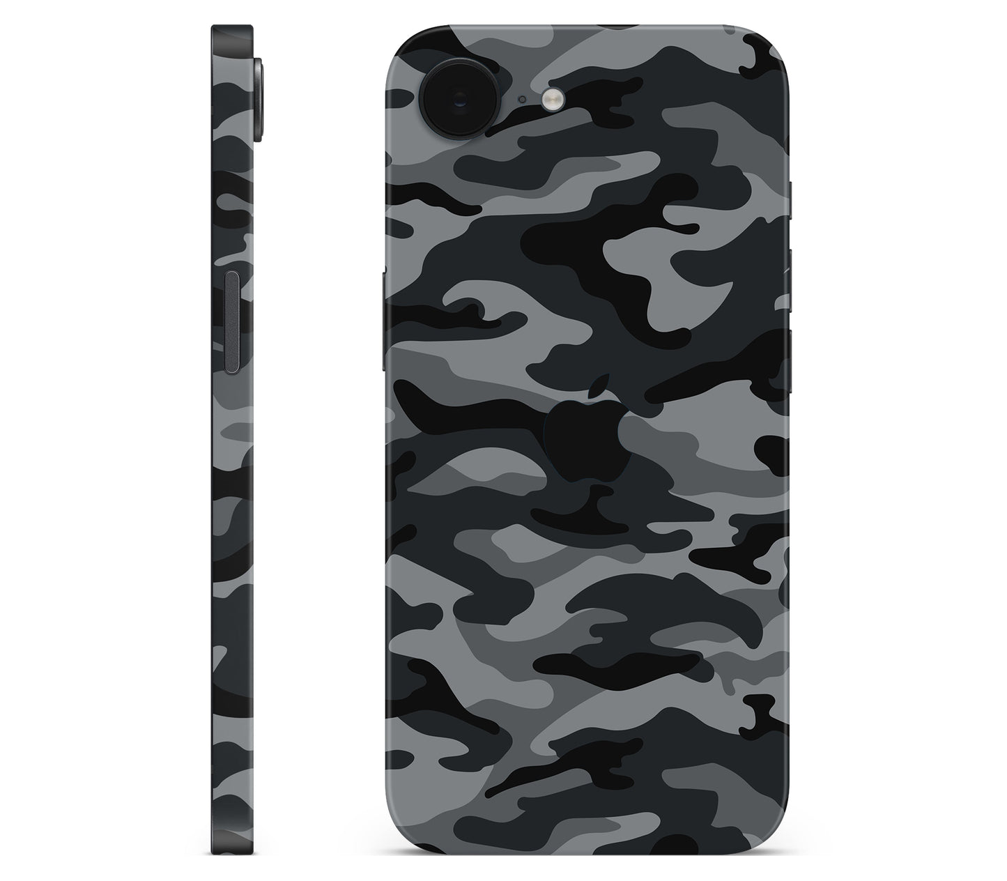 iPhone 17e skin, Urban Camo, full wrap with logo cutout