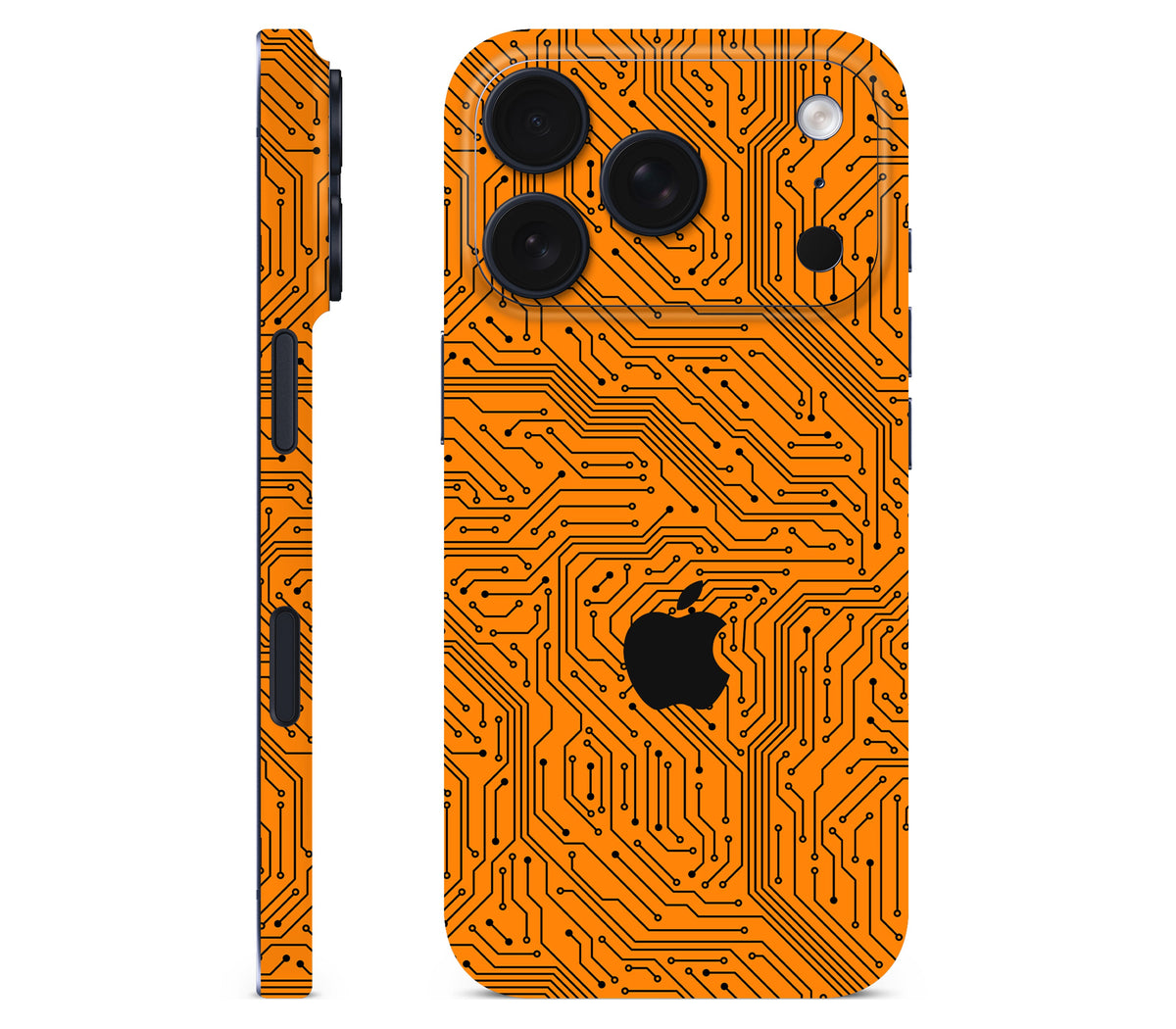 iPhone 18 Pro Max skin, Pulse Grid, full wrap with logo cutout