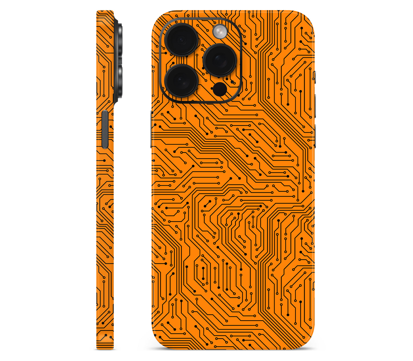 iPhone 15 Pro Max skin, Pulse Grid, full wrap without logo cutout