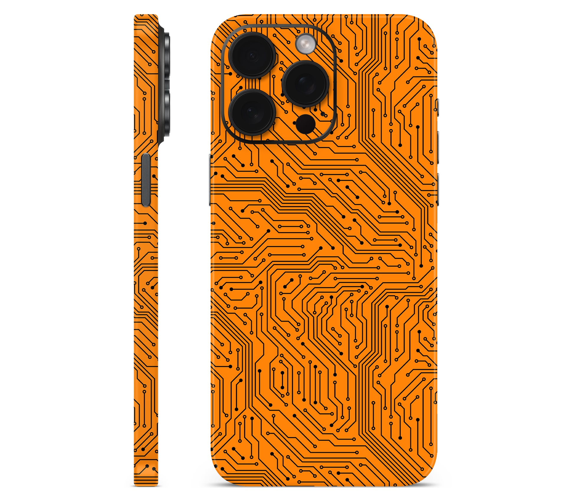 iPhone 15 Pro skin, Pulse Grid, full wrap without logo cutout
