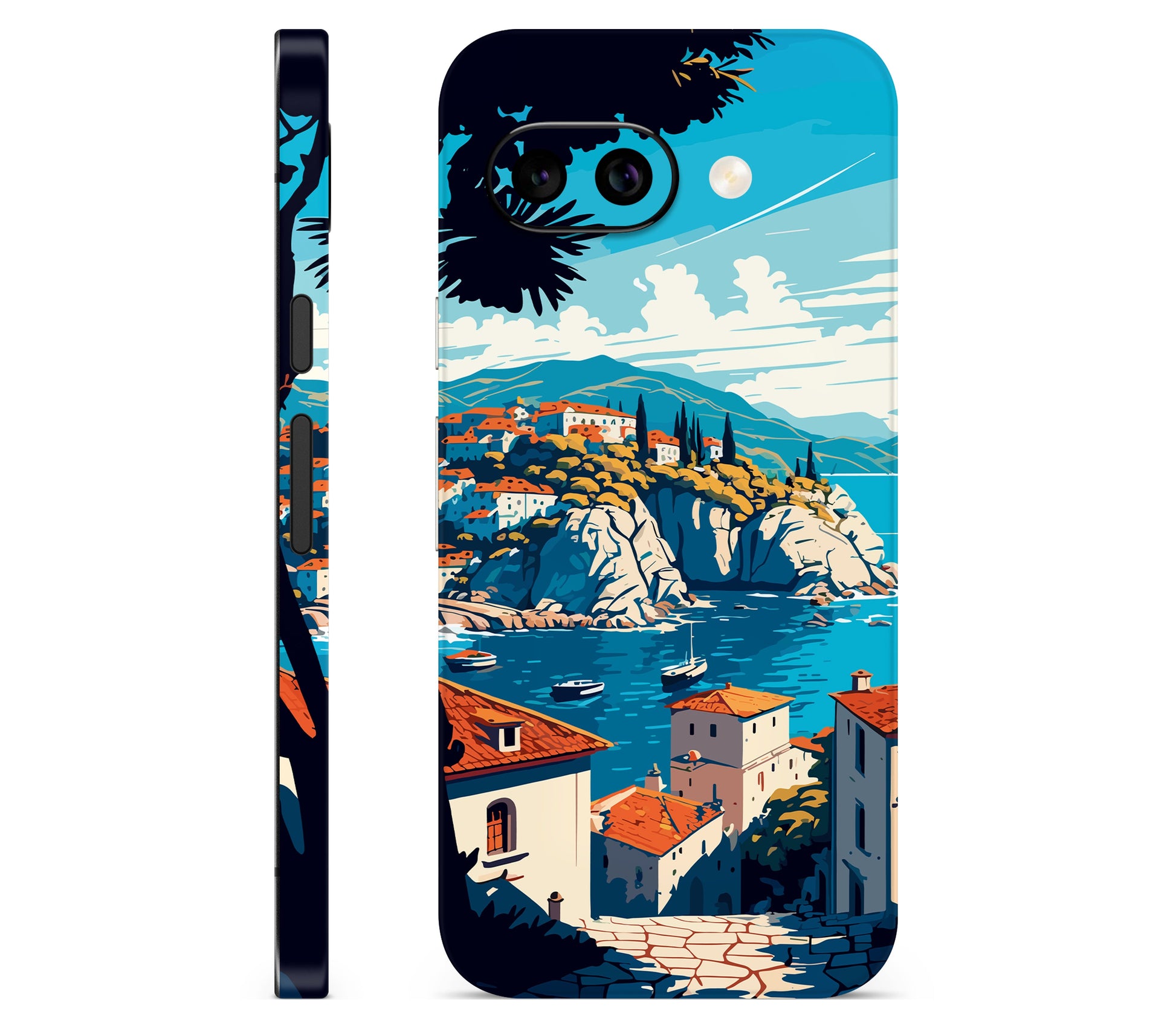 Google Pixel 10A skin, Coastal Clouds, full wrap skin