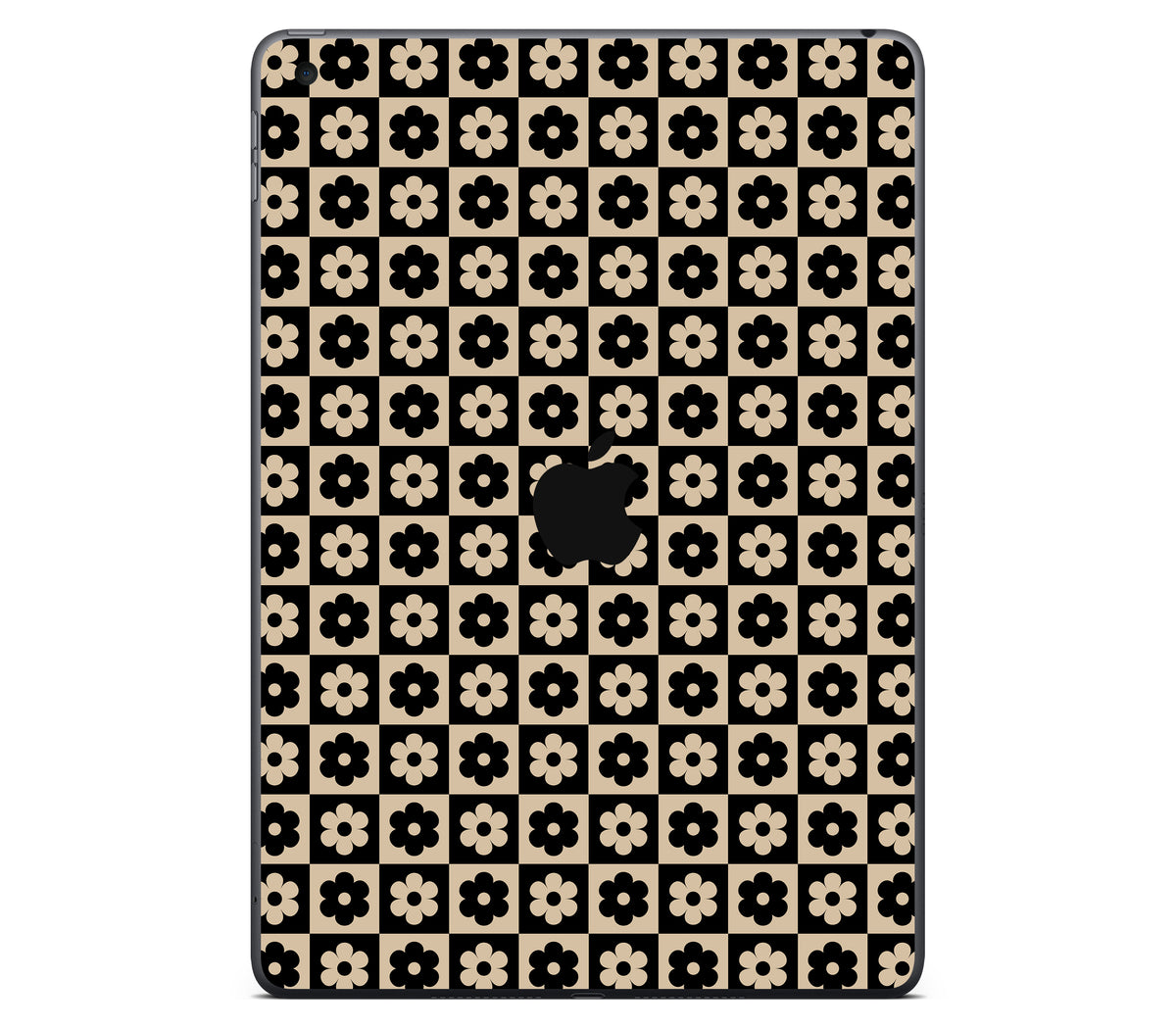 iPad 10.2" (2021, Gen 9) skin, Floral Grid, back skin with logo cutout