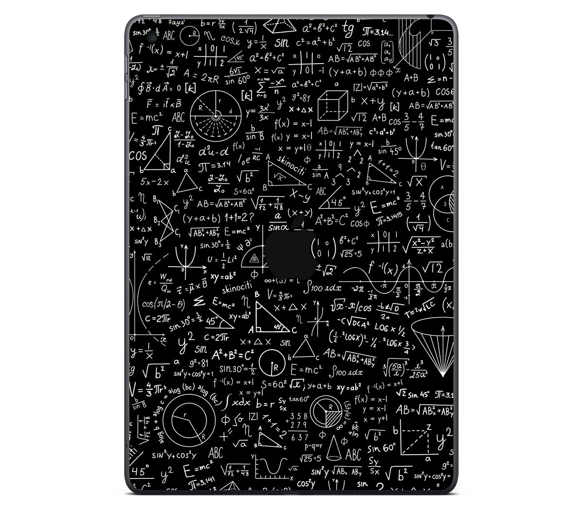iPad 10.2" (2021, Gen 9) skin, Math Madness, back skin with logo cutout