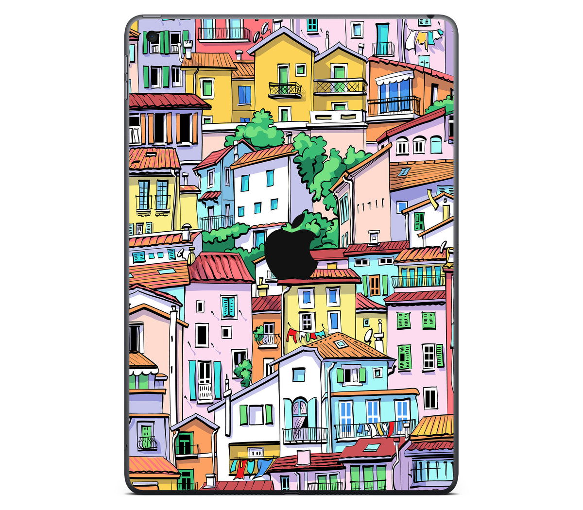 iPad 10.2" (2021, Gen 9) skin, Menton Mosaic, back skin with logo cutout
