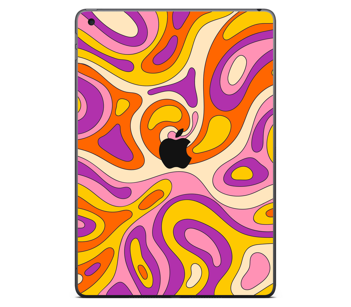 iPad 10.2" (2021, Gen 9) skin, Psycho Vortex, back skin with logo cutout