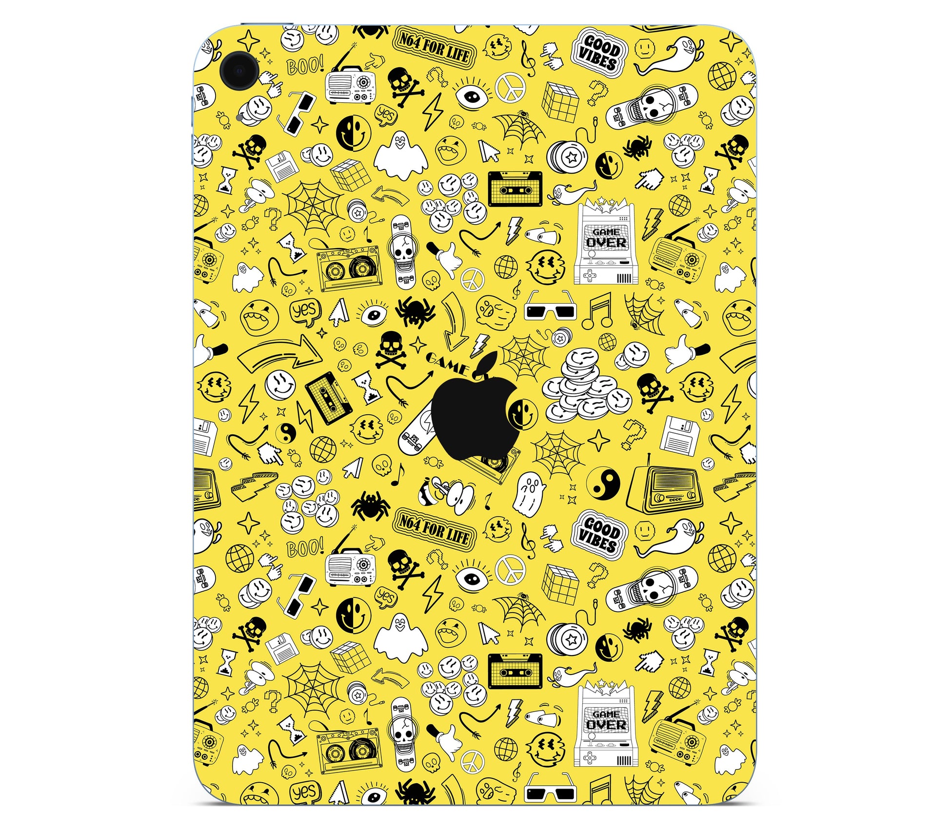 iPad 10.9" (2025, Gen 11) skin, 90’s Nostalgia, back skin with logo cutout