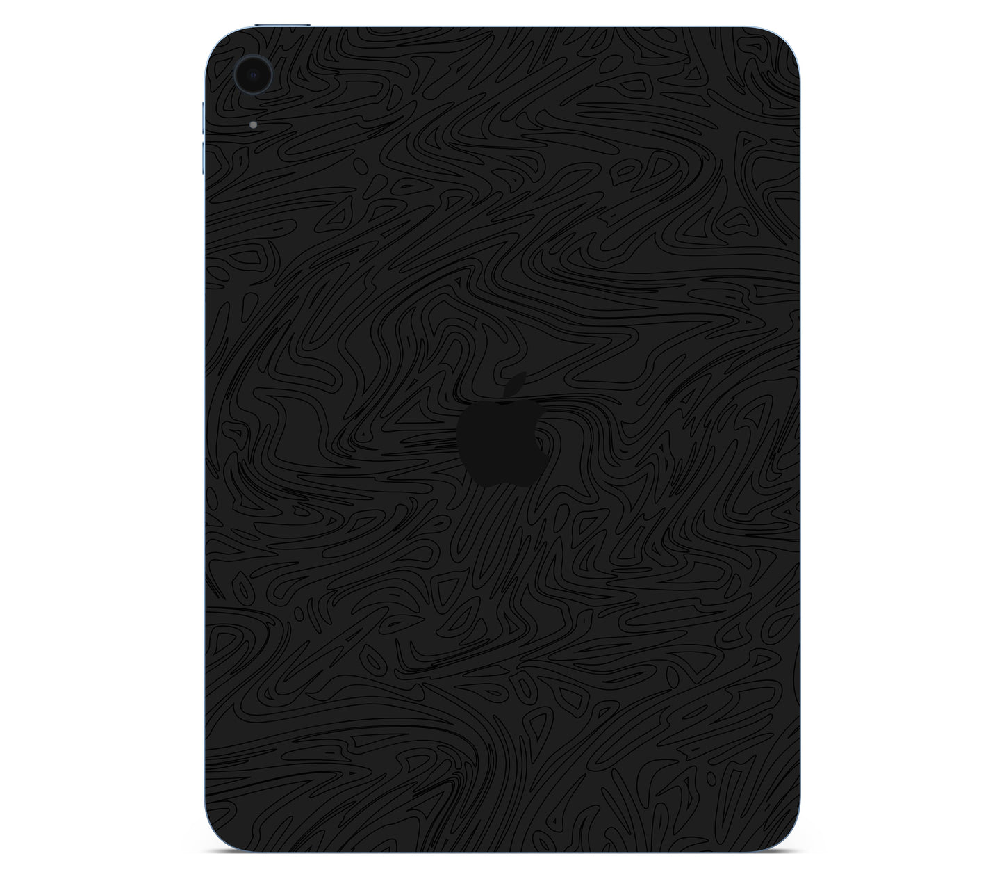 iPad 10.9" (2025, Gen 11) skin, Black Ice, back skin with logo cutout