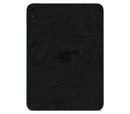 iPad 10.9" (2025, Gen 11) skin, Black Ice, back skin with logo cutout