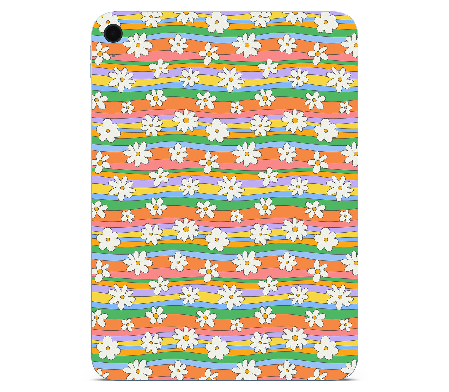 iPad 10.9" (2025, Gen 11) skin, Daisy Drift, back skin without logo cutout
