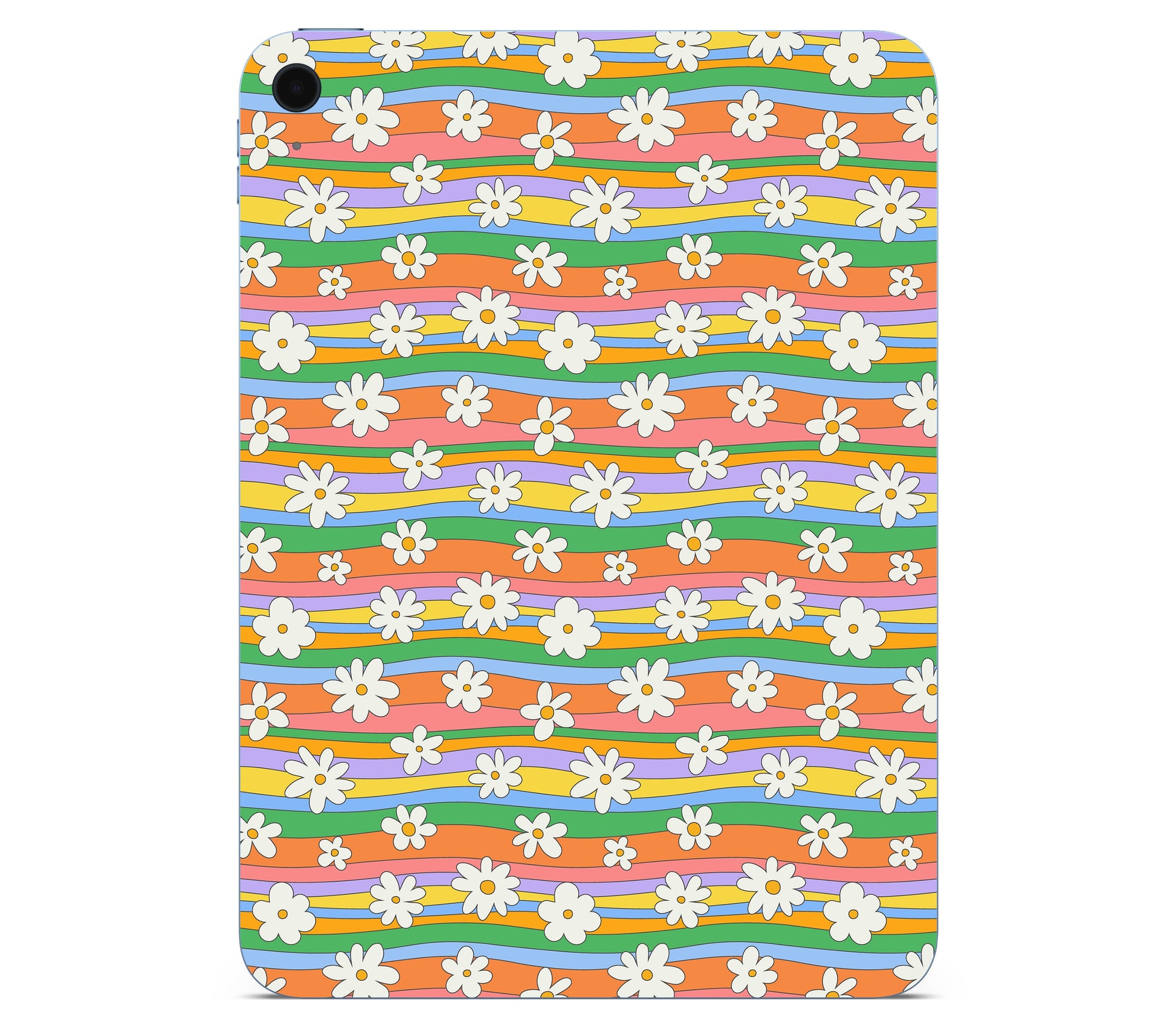iPad 10.9" (2025, Gen 11) skin, Daisy Drift, back skin without logo cutout