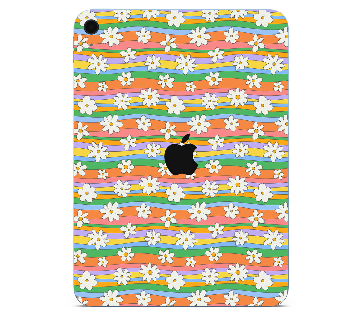iPad 10.9" (2025, Gen 11) skin, Daisy Drift, back skin with logo cutout