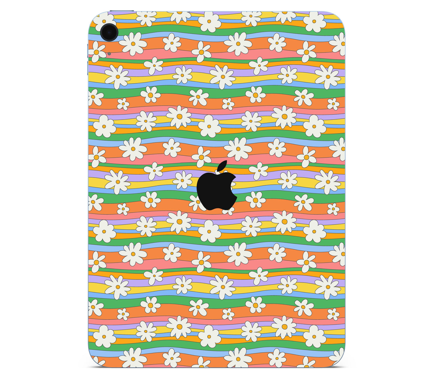 iPad 10.9" (2025, Gen 11) skin, Daisy Drift, back skin with logo cutout