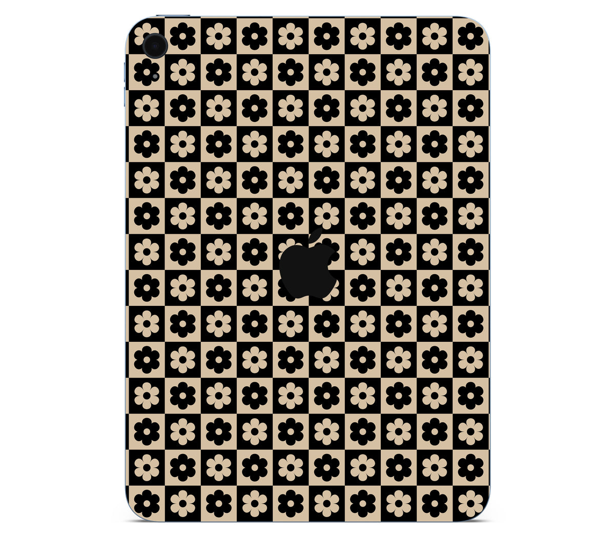 iPad 10.9" (2025, Gen 11) skin, Floral Grid, back skin with logo cutout
