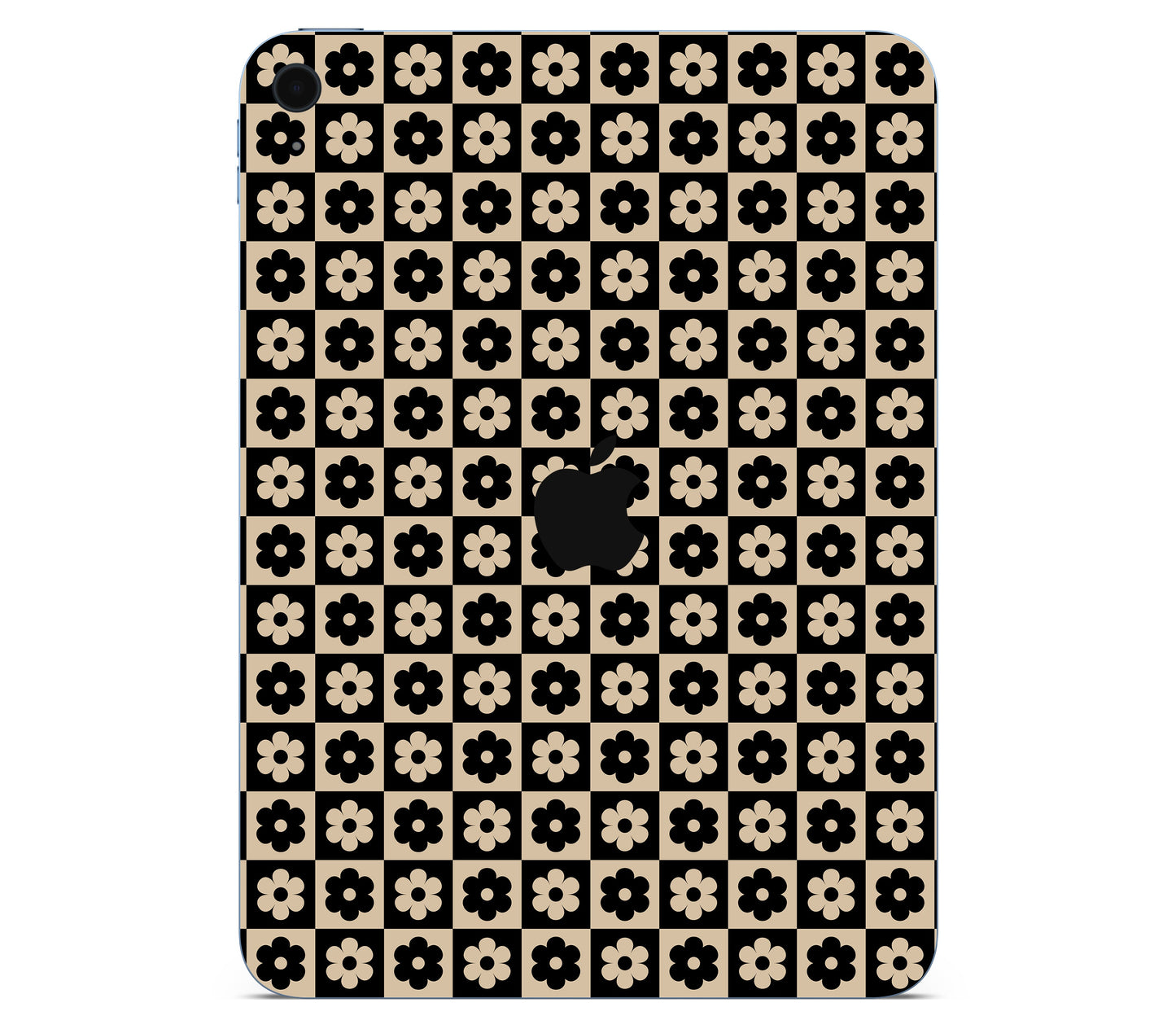 iPad 10.9" (2025, Gen 11) skin, Floral Grid, back skin with logo cutout