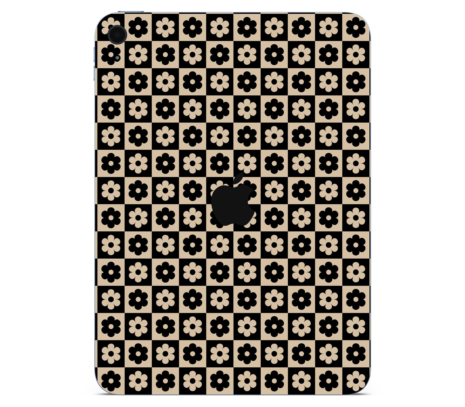 iPad 10.9" (2025, Gen 11) skin, Floral Grid, back skin with logo cutout