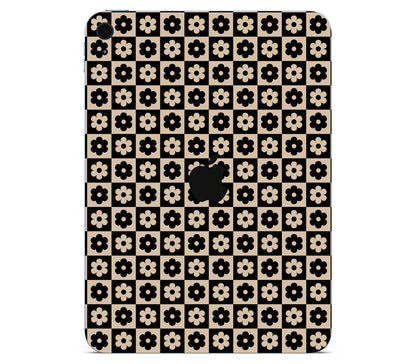 iPad 10.9" (2025, Gen 11) skin, Floral Grid, back skin with logo cutout