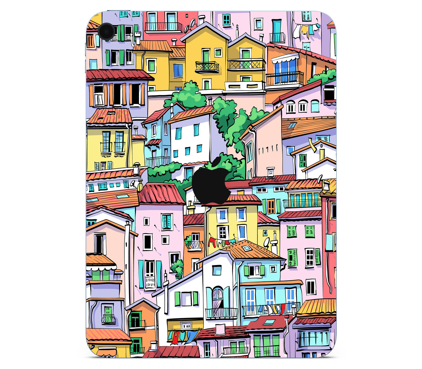 iPad 10.9" (2025, Gen 11) skin, Menton Mosaic, back skin with logo cutout